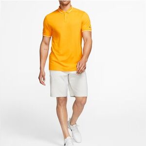 Nike Men's Orange Polo with White Shorts